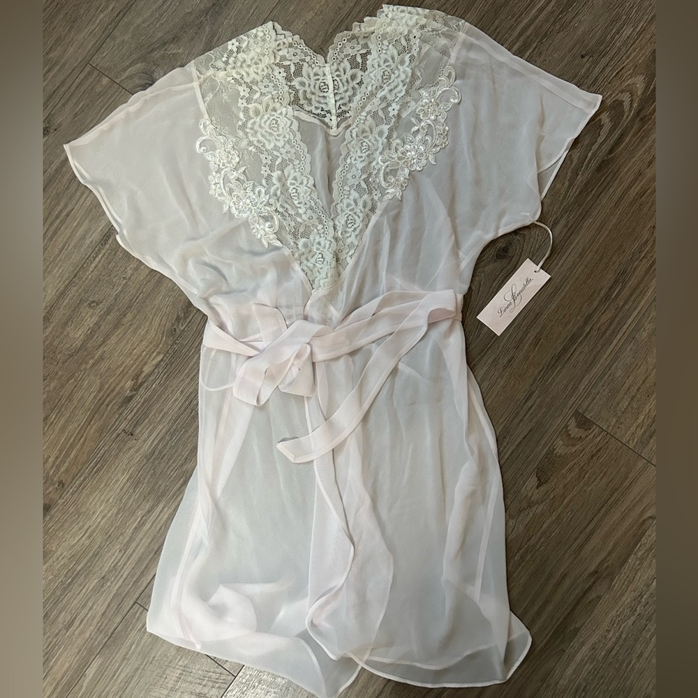 Linea Donatella Chiffon Beaded Robe